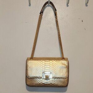 NWT "MICHAEL KORS" TINA LEATHER SHOULDER FLAP BAG